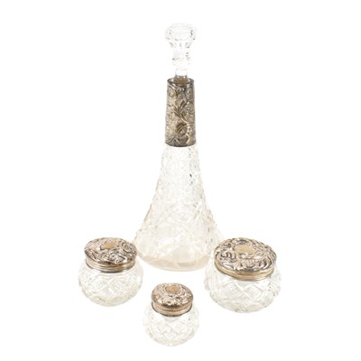 Lot 137 - HALLMARKED SILVER 19TH CENTURY DRESSING TABLE ITEMS