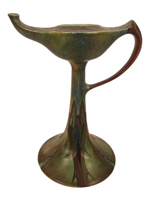 Lot 150 - CLEWS & CO - EARLY 20TH CENTURY CHAMELEON WARE ALADDIN'S LAMP