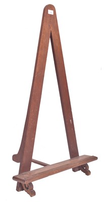 Lot 346 - EARLY 20TH CENTURY MAHOGANY & PINE WOOD FIXED FLOOR ARTIST'S EASEL