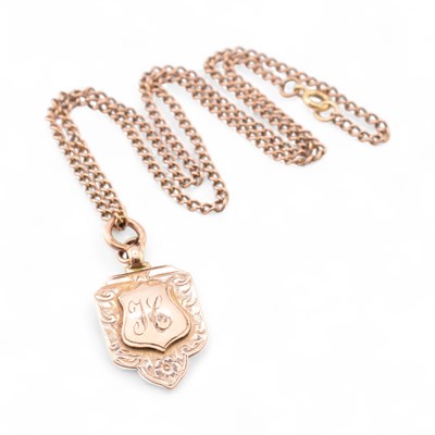 Lot 343 - 1930S 9CT GOLD MEDAL PENDANT