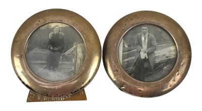 Lot 147 - TWO HALLMARKED SILVER PHOTOGRAPH ROUNDEL FRAMES