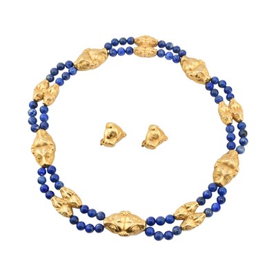 Lot 116 - 1990S LIBERTY OF LONDON NECKLACE & EARRING SUITE