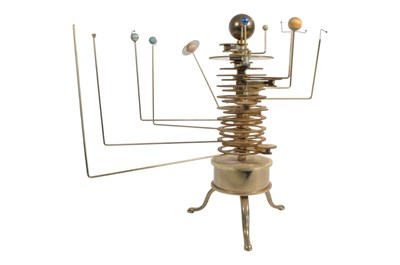 Lot 463 - LATE 20TH CENTURY BRASS HAND BUILT ORRERY