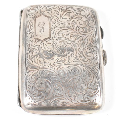 Lot 68 - GEORGE V HALLMARKED SILVER CIGARETTE CASE