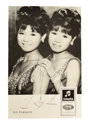 Lot 88 - MUSIC - THE PEANUTS (1960S JAPANESE VOCAL GROUP) - SIGNED PHOTO