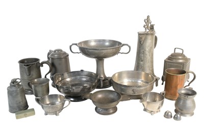 Lot 477 - COLLECTION OF VINTAGE PEWTER