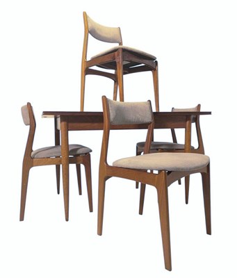 Lot 358 - WHITE & NEWTON - MID CENTURY CIRCA 1960S TEAK DINING TABLE & CHAIRS