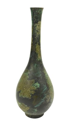 Lot 128 - 19TH CENTURY JAPANESE MEIJI PERIOD BRONZE VASE 日本 明治铜花瓶