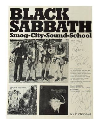 Lot 7 - MUSIC - BLACK SABBATH (BAND) - EARLY 1971 ROTTERDAM FULLY SIGNED TOUR PROGRAMME