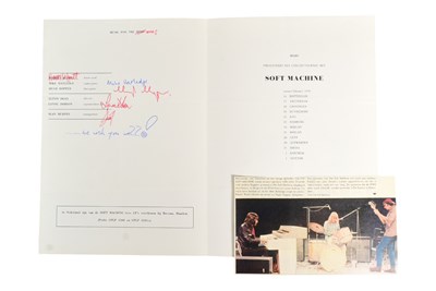 Lot 97 - MUSIC - SOFT MACHINE (ROCK BAND) - AUTOGRAPHED 1970 PROGRAMME