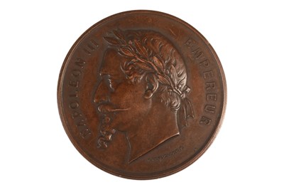 Lot 211 - 19TH CENTURY NAPOLEON III BRONZE MEDALLION