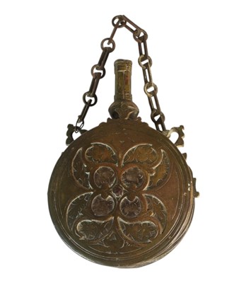 Lot 103 - 19TH CENTURY NORTH AFRICAN MOROCCAN POWDER FLASK