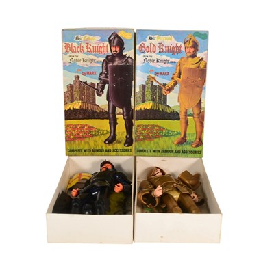 Lot 502 - TWO VINTAGE MARX NOBLE KNIGHT SERIES ACTION FIGURES