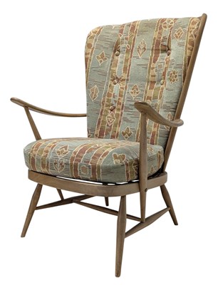 Lot 344 - ERCOL - WINDSOR MODEL - BEECH AND ELM ARMCHAIR