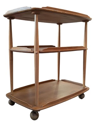 Lot 345 - ERCOL - MODEL 458 - BEECH AND ELM SERVING TROLLEY