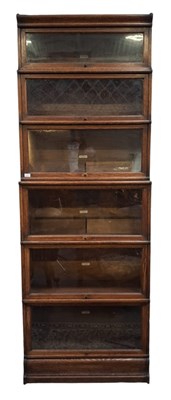 Lot 352 - GLOBE WERNICKE - EARLY 20TH CENTURY SIX-TIER BARRISTER'S STACKING BOOKCASE