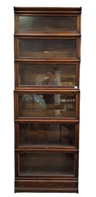 Lot 300 - GLOBE WERNICKE - EARLY 20TH CENTURY SIX TIER BARRISTER'S STACKING BOOKCASE