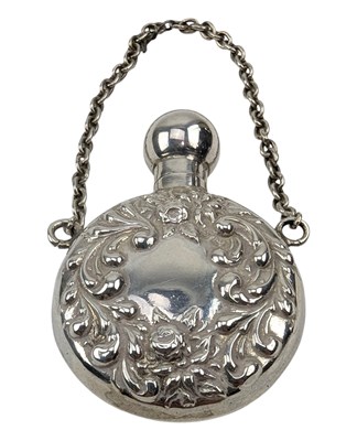 Lot 61 - EDWARD VII HALLMARKED SILVER REPOUSSE CAST PERFUME BOTTLE
