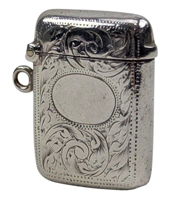 Lot 126 - HALLMARKED SILVER ROCOCO VESTA CASE