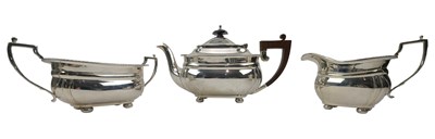 Lot 1 - ELIZABETH II HALLMARKED SILVER THREE-PIECE TEA SERVICE