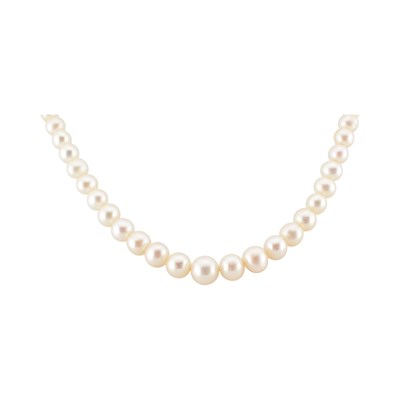 Lot 367 - 9CT GOLD & PEARL NECKLACE