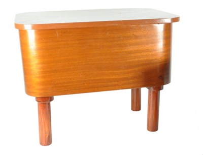 Lot 566a - MORCO FURNITURE - A MID 20TH CENTURY MORCO WALNUT SEWING BOX