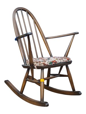 Lot 563a - ERCOL FURNITURE- MODEL 428 - RETRO VINTAGE ROCKING CHAIR