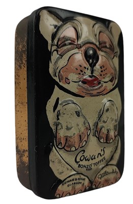 Lot 7 - COWAN'S BONZO TOFFEE - SCARCE EARLY 20TH CENTURY TOFFEE TIN