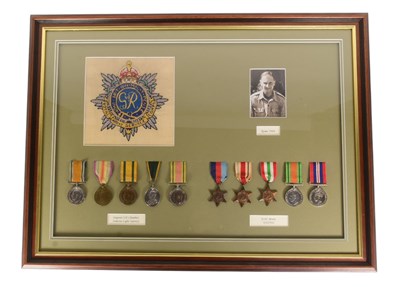 Lot 395 - FIRST & SECOND WORLD WAR FRAME MEDAL GROUPS