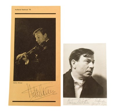 Lot 78 - MUSIC - NATHAN MILSTEIN (VIOLINIST) - AUTOGRAPHS