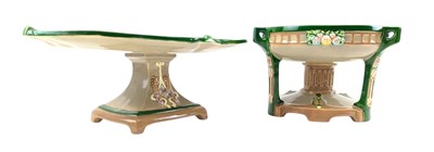 Lot 178 - TWO EICHWALD SECESSIONIST EARTHENWARE CENTREPIECE TAZZAS