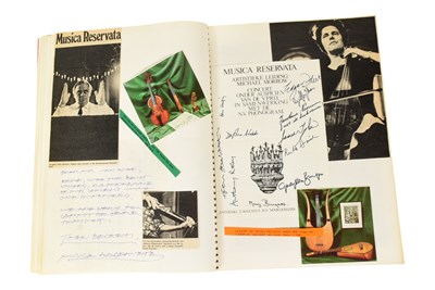Lot 150 - MUSICIANS - LARGE ALBUM OF MID-CENTURY MUSICIAN AUTOGRAPHS