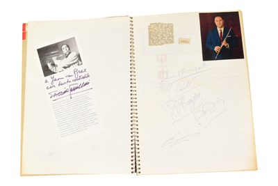 Lot 150 - MUSICIANS - LARGE ALBUM OF MID-CENTURY MUSICIAN AUTOGRAPHS