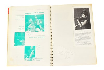Lot 150 - MUSICIANS - LARGE ALBUM OF MID-CENTURY MUSICIAN AUTOGRAPHS