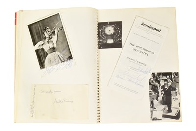 Lot 150 - MUSICIANS - LARGE ALBUM OF MID-CENTURY MUSICIAN AUTOGRAPHS