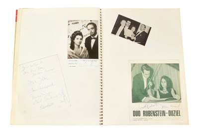 Lot 150 - MUSICIANS - LARGE ALBUM OF MID-CENTURY MUSICIAN AUTOGRAPHS