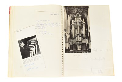 Lot 150 - MUSICIANS - LARGE ALBUM OF MID-CENTURY MUSICIAN AUTOGRAPHS