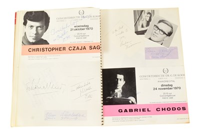 Lot 150 - MUSICIANS - LARGE ALBUM OF MID-CENTURY MUSICIAN AUTOGRAPHS