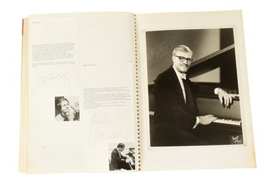 Lot 150 - MUSICIANS - LARGE ALBUM OF MID-CENTURY MUSICIAN AUTOGRAPHS