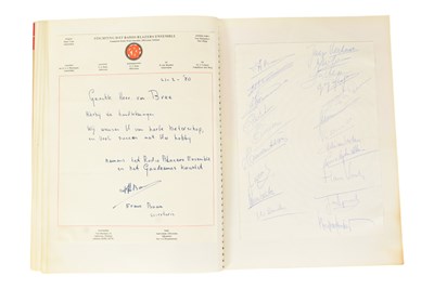 Lot 150 - MUSICIANS - LARGE ALBUM OF MID-CENTURY MUSICIAN AUTOGRAPHS
