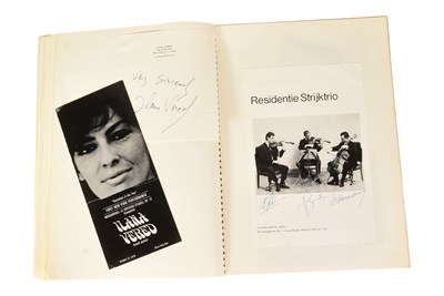 Lot 150 - MUSICIANS - LARGE ALBUM OF MID-CENTURY MUSICIAN AUTOGRAPHS