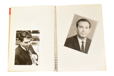 Lot 150 - MUSICIANS - LARGE ALBUM OF MID-CENTURY MUSICIAN AUTOGRAPHS