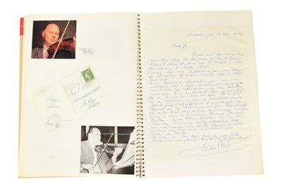 Lot 150 - MUSICIANS - LARGE ALBUM OF MID-CENTURY MUSICIAN AUTOGRAPHS