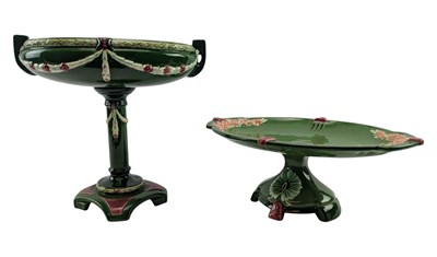 Lot 182 - TWO EICHWALD SECESSIONIST EARTHENWARE CENTREPIECES / TAZZAS