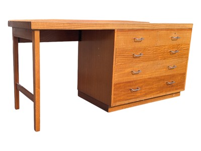 Lot 558a - REMPLOY FURNITURE - TEAK MOD MID 20TH CENTURY WRITING DESK