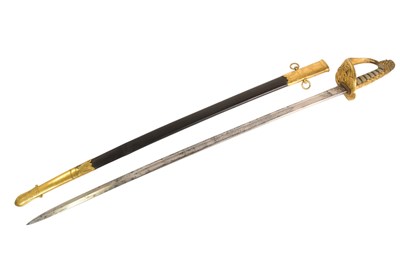 Lot 260 - EARLY 19TH CENTURY BRITISH 1827 PATTERN NAVAL SWORD