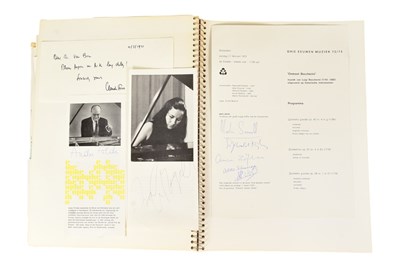 Lot 75 - MUSICIANS - LARGE ALBUM OF MID-CENTURY MUSICIAN AUTOGRAPHS