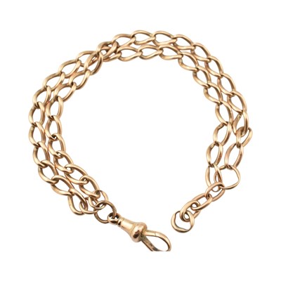 Lot 176 - 15CT GOLD WATCH CHAIN BRACELET
