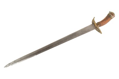 Lot 41 - MID 18TH CENTURY HUNTING CUTLASS