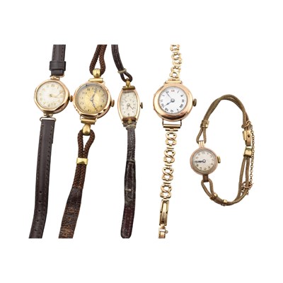 Lot 216 - ASSORTMENT OF EARLY 20TH CENTURY GOLD CASED WATCHES